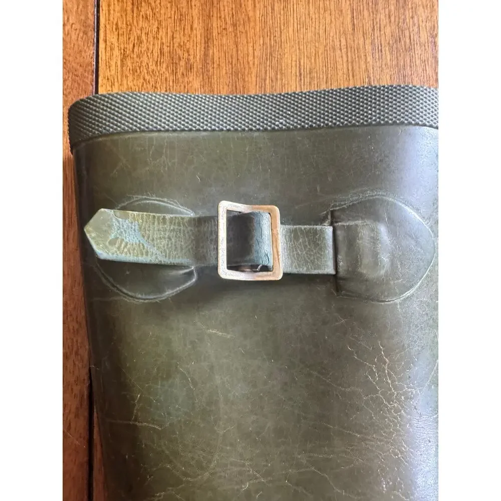 L.L. Bean Wellie Rain Boots Kids Size 3 Green Rubber